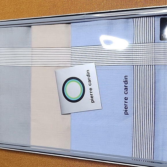 ❤️ PIERRE Cardin 3pcs Handkerchief Cotton pieces - Picture 2 of 4